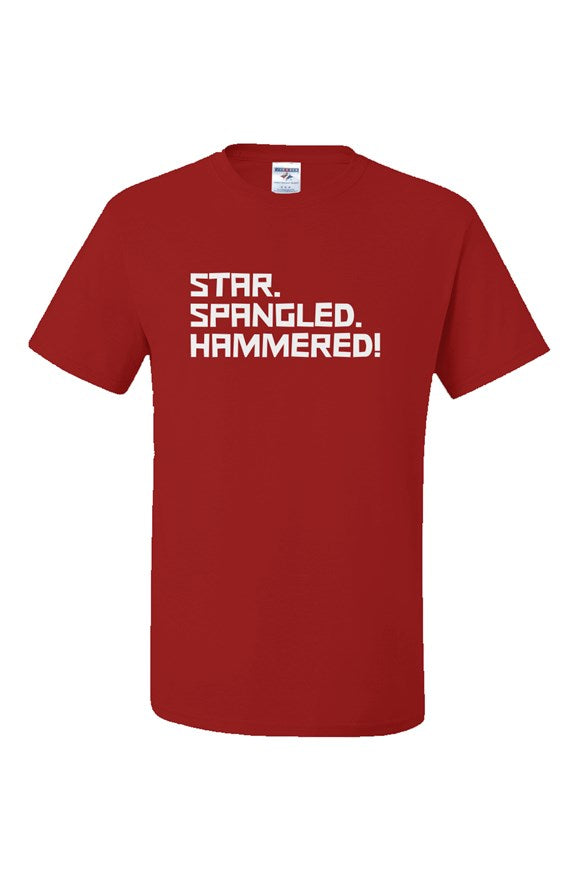 STAR SPANGLED HAMMERED - RED SHIRT (M)