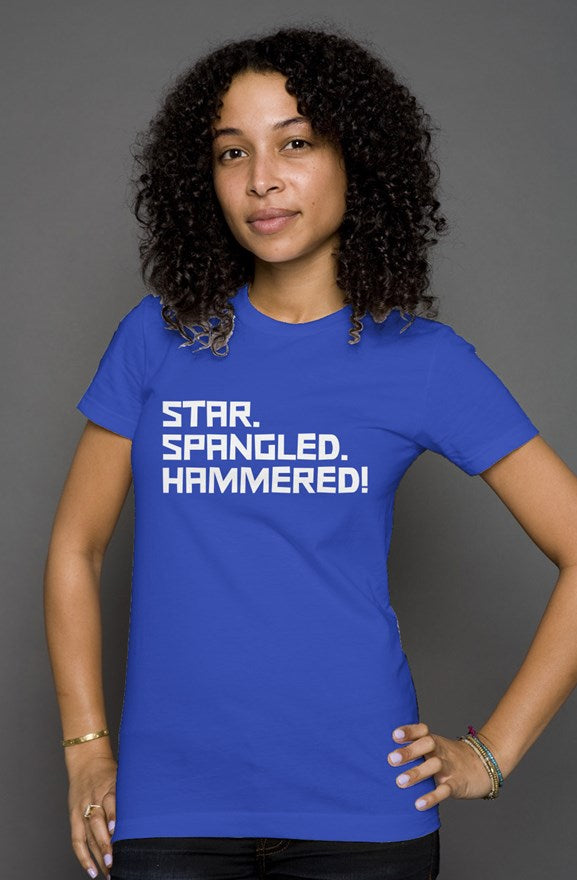 STAR SPANGLED HAMMERED - BLUE SHIRT (W)